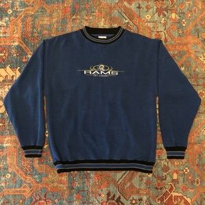 St. Louis Rams Embroidered Navy Sweater